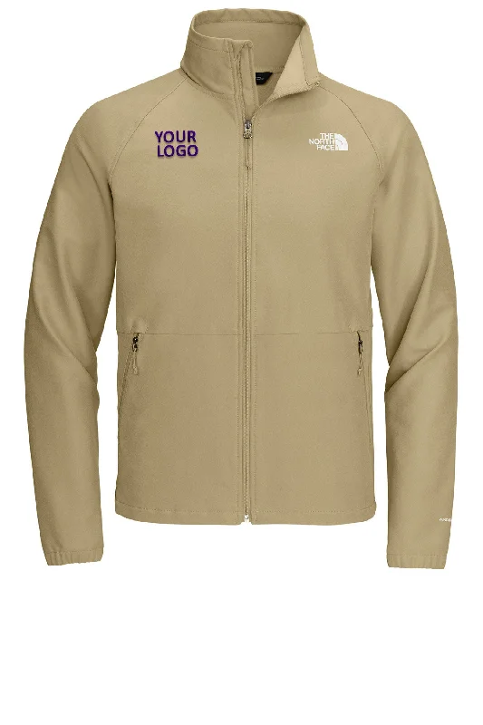 North Face Barr Lake Soft Shell Jackets, Khaki Stone Dark Heather