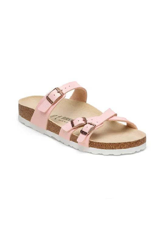 Birkenstock Franca Birko-Flor Embossed Sandals for Women in Pink Lizard | 1026458