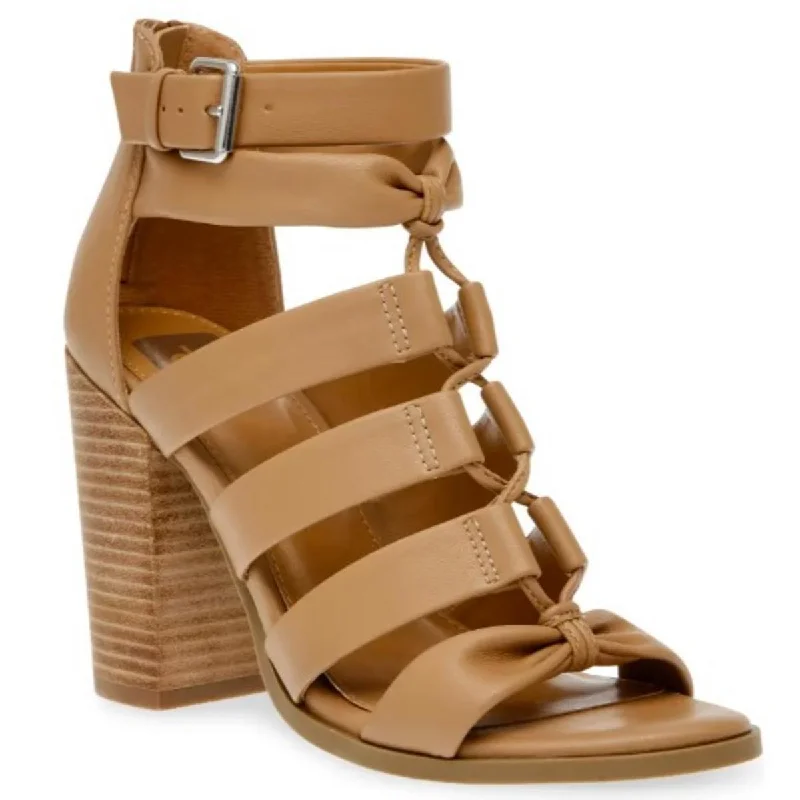 DV By Dolce Vita Womens Billy Faux Leather Strappy Gladiator Sandals