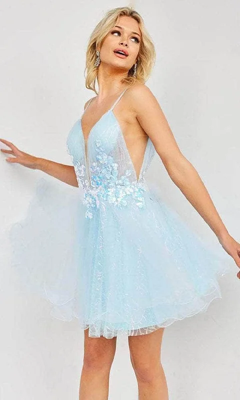 JVN by Jovani JVN22517 - Sleeveless Tulle Cocktail Dress