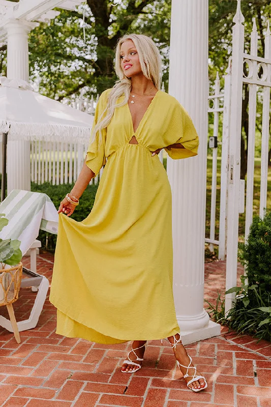 Tulum Vacay Maxi Dress in Primrose Yellow