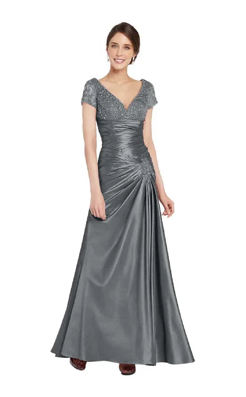 Alyce Paris - 29357 Cap Sleeve Lace Ornate Empire Trumpet Gown