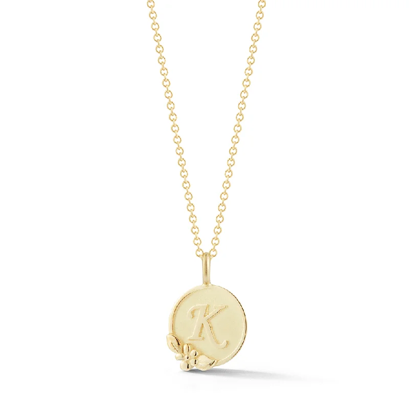 Yellow Gold K Initial Pendant