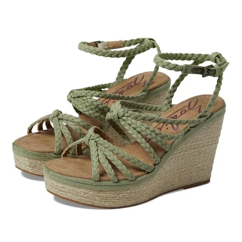 Zodiac Womens Shana Faux Suede Slingback Wedge Sandals