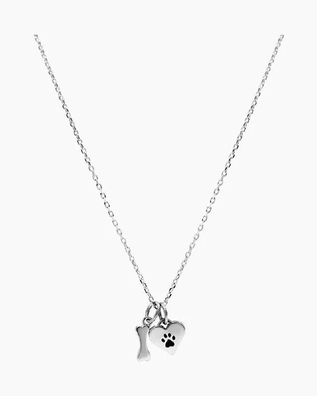 Paw Prints on My Heart Necklace