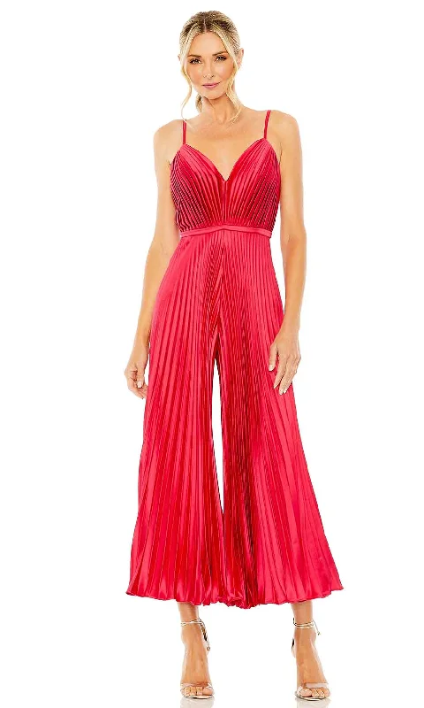 Ieena Duggal 27142 - Pleated Sleeveless Jumpsuit