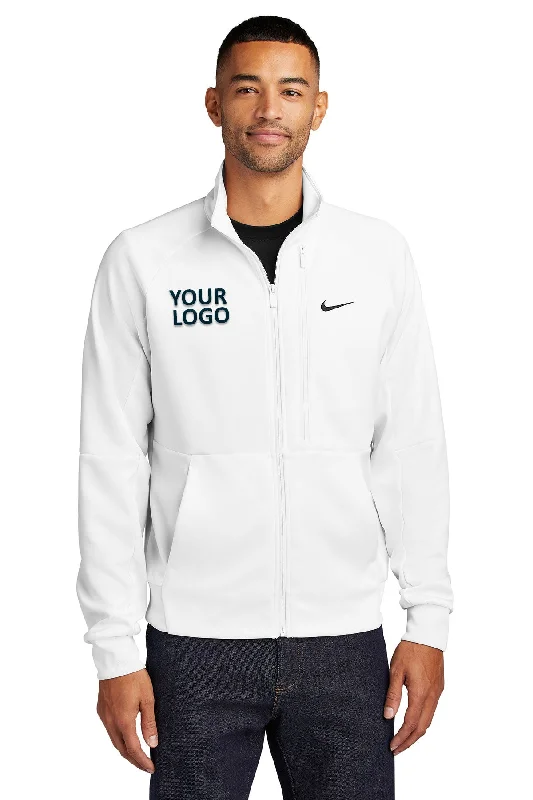 Nike Full-Zip Chest Swoosh Custom Jackets, White