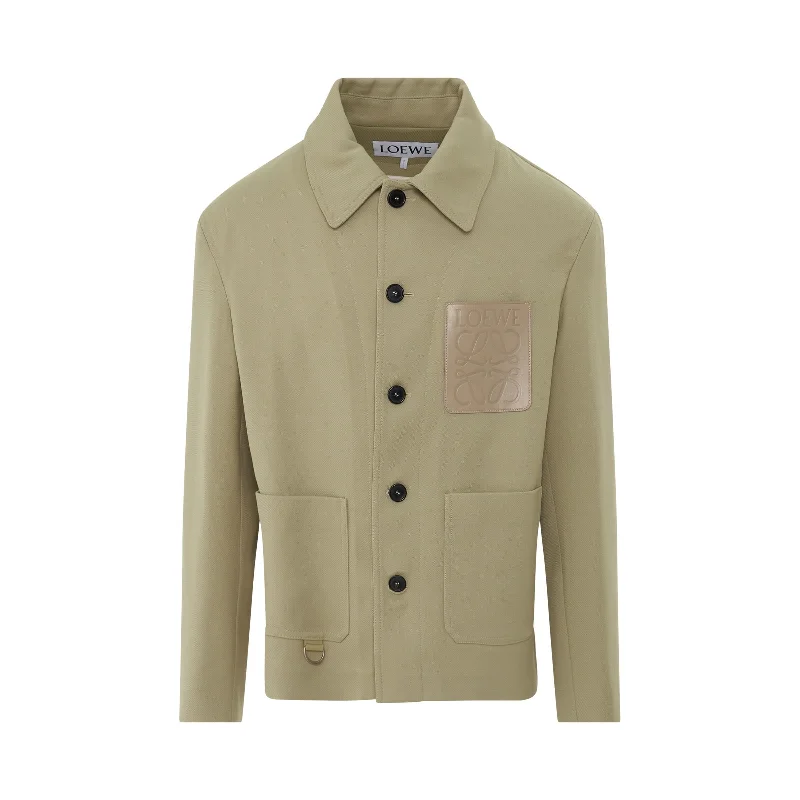 Colombo Workwear Wool Jacket in Stone Grey