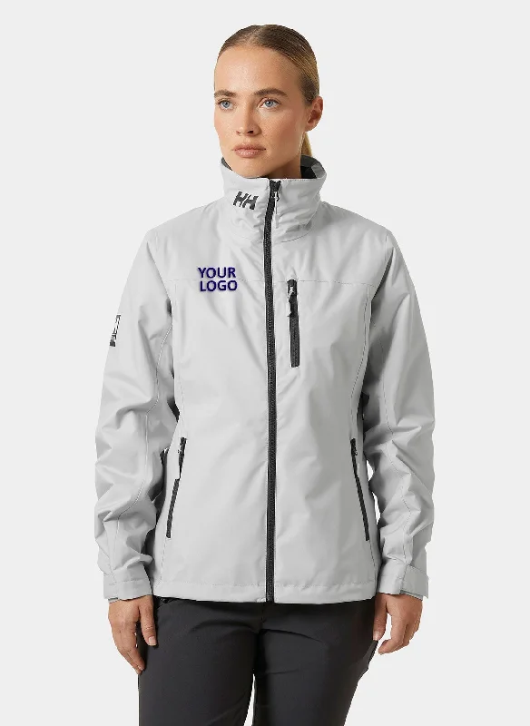 Helly Hansen Women's Midlayer Custom Crew Jackets, Grey Fog