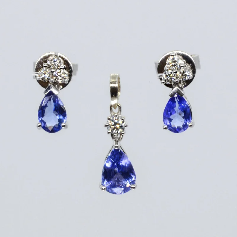 Tanzanite Earring & Pendant Suite | 0.22ctw, 1.19ctw |