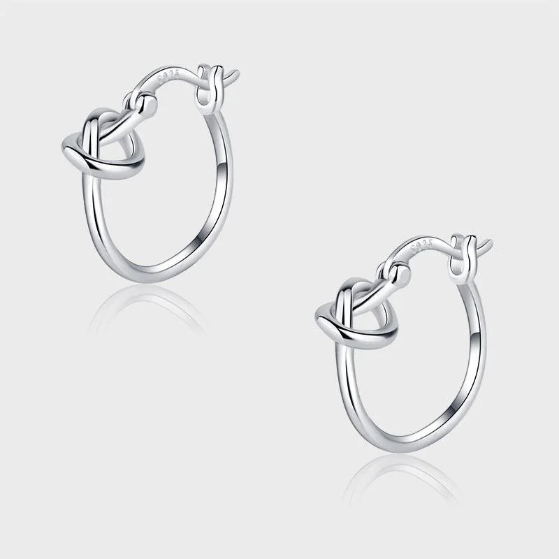 925 Sterling Silver Cute Plain Small Earrings