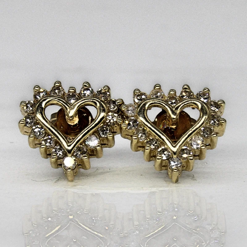 Diamond Heart Earrings | 0.55ctw |