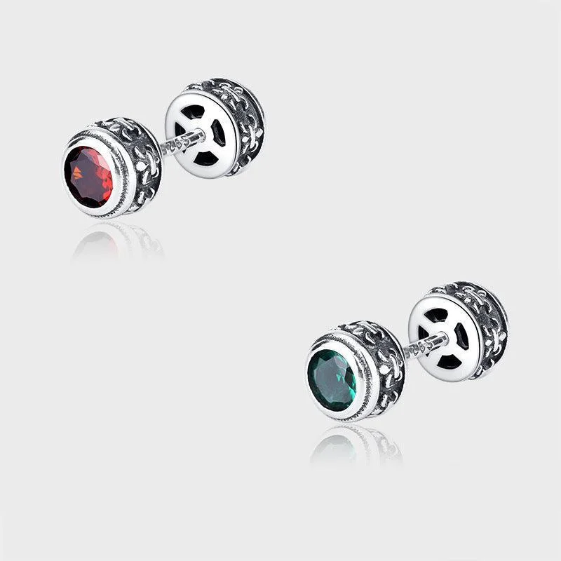 Double-sided Wear Screw Vintage Old Punk Earrings