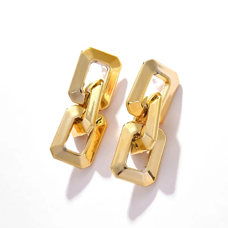 Gold Color Gold Plated Designer Drop Earring