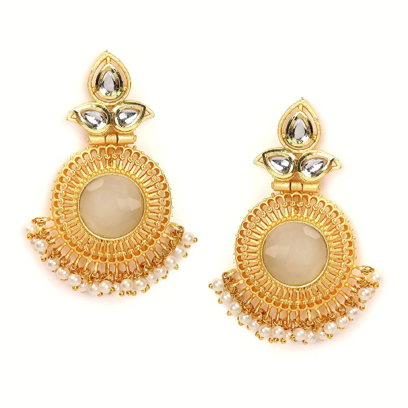 Gold-plated Kundan Stone Bali