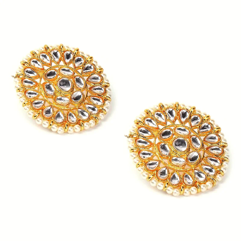 Gold Plated Kundan Studs