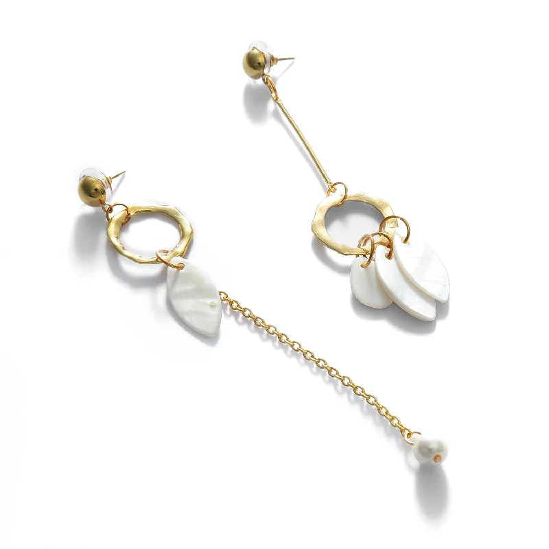 Gold Plated Pearl Beaded Drop Earring