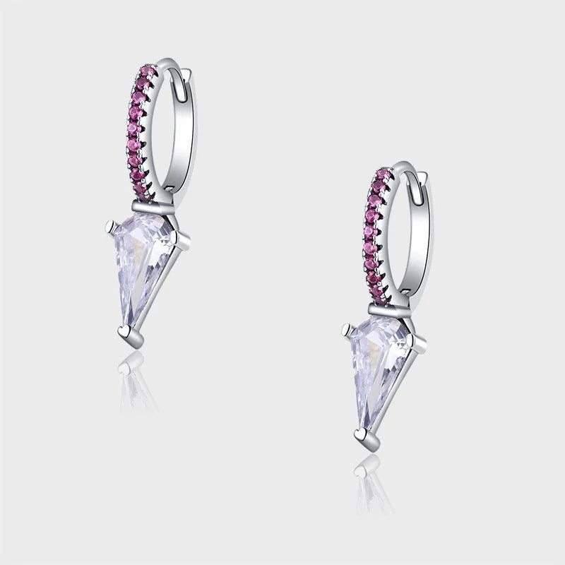 Light And Luxurious Triangle Punk Style S925 Silver Earrings