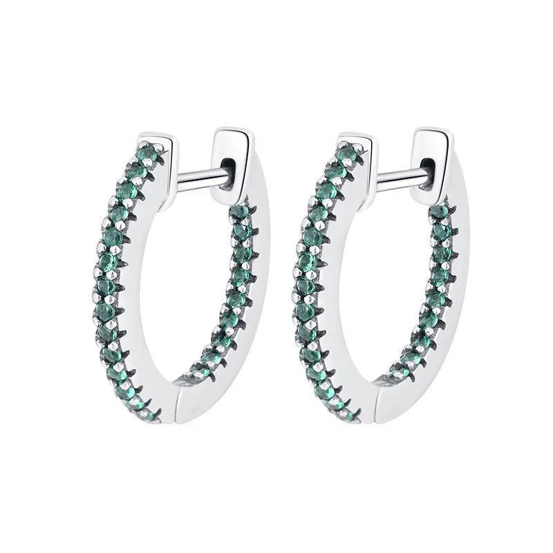 Simple And Cool European And American Zircon Earrings