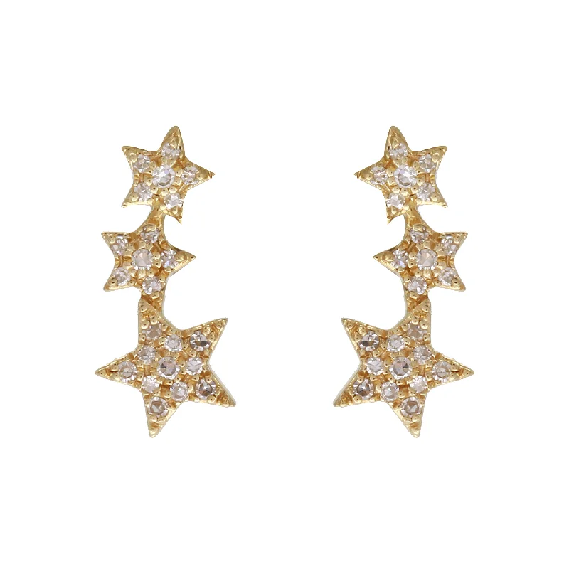 Star Crawler Earring Stack