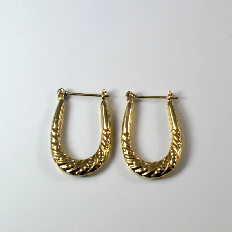 Textured Hoop Earrings |