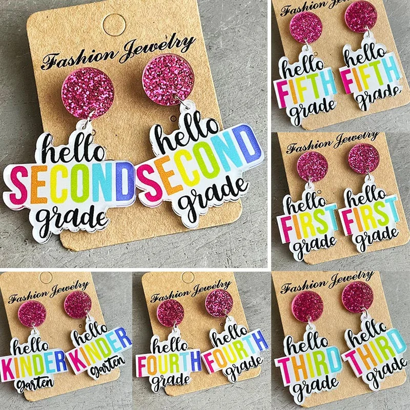 Wholesale 2pairs/pack Colorful Shiny Acrylic Earrings