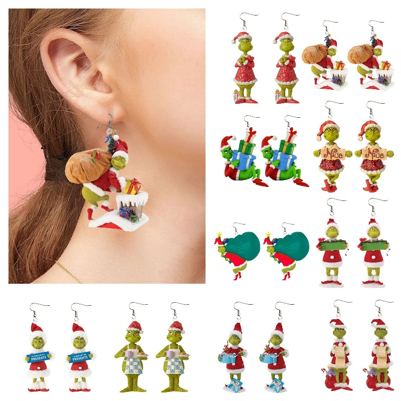 Wholesale Cartoon Christmas Earrings