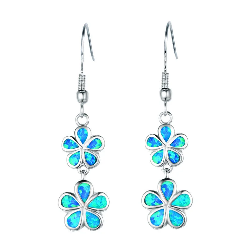 Wholesale Clover Flower Alloy Earrings