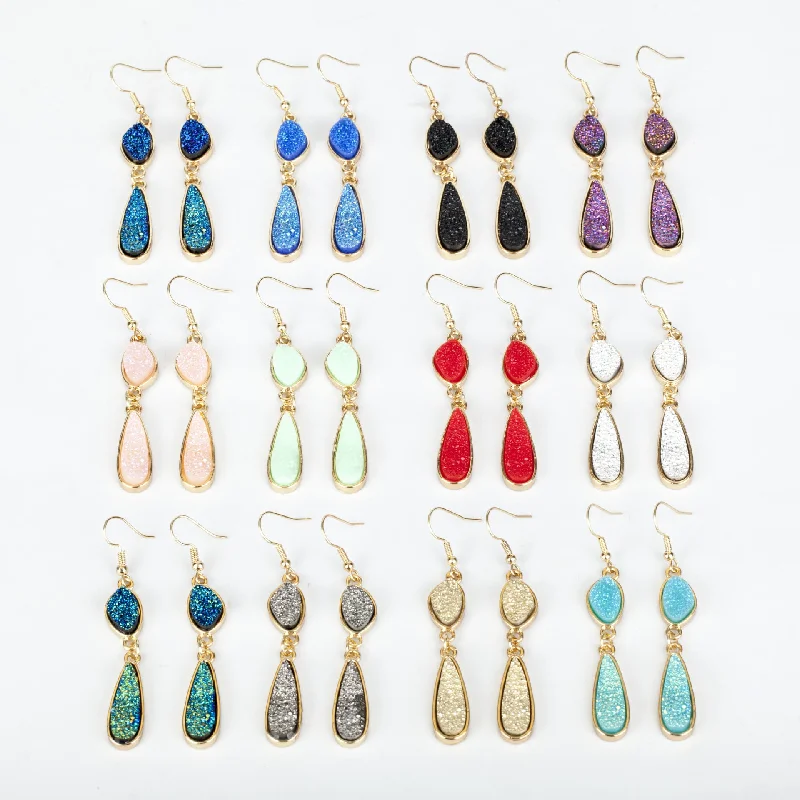 Wholesale Drops Resin Teeth Alloy Earrings