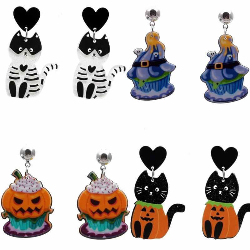 Wholesale Halloween Cartoon Acrylic Earrings