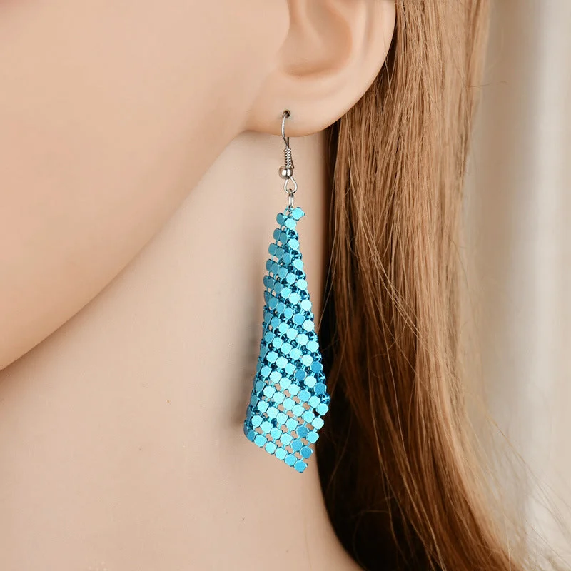 Wholesale Sequin Statemente Aluminum Earrings