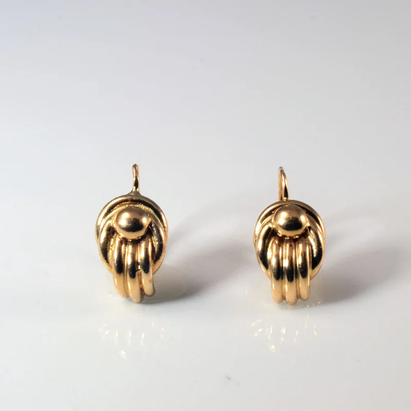 Textured Yellow Gold Earrings |