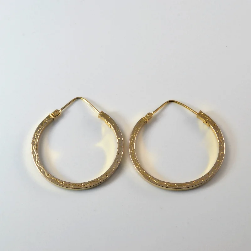 Yellow Gold Hoop Earrings |